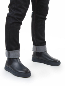 05-X30310A-7 DK. BLUE Ботинки демисезонные мужские (натуральная кожа, байка)