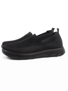 05-TEX-D03-07 BLACK Полуботинки спортивные летние мужские (текстиль)