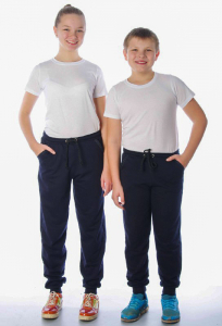 Брюки подростковые, футер с лайкрой (чёрный)