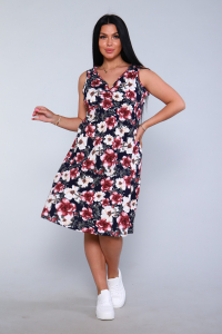 Сарафан на бретелях с цветочным принтом