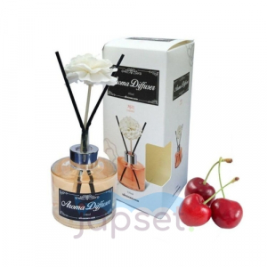 Aroma Diffuser Жидкий освежитель воздуха, стеклянный флакон, палочки, черешня, 130 мл