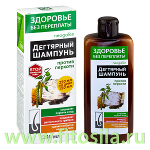 Здоровье без переплаты шампунь Дегтярный против перхоти, 250 мл, т. з. 