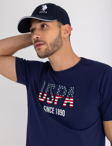 USPA EMBOSSED WORDMARK JERSEY T-SHIRT