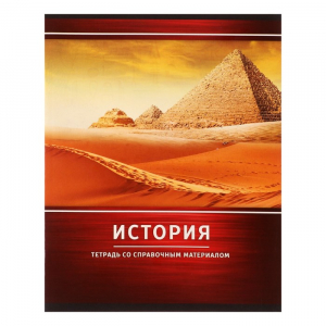 Тетрадь предметная Calligrata «Металл», 48 листов в клетку История, со справочным материалом, обложка мелованный картон, блок №2, белизна 75% (серые листы)