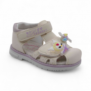 Сандалии детские LC106-2 бело фиолетовые