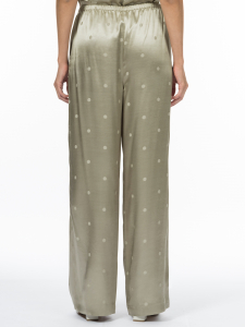 Брюки в пижамном стиле из вискозного жаккарда