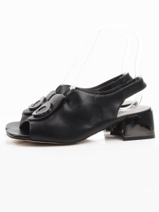 08-XL660-1 BLACK Босоножки женские (натуральная кожа)