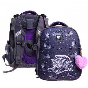 Рюкзак каркасный школьный 38?30?16 см, эргономичная спинка, Stavia «Цап-царап»