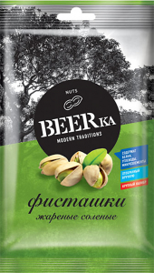 «Beerka», фисташки жареные, солёные, 80г