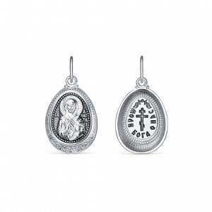 Образ (Св. Анастасия) из серебра частично черненый штампованный