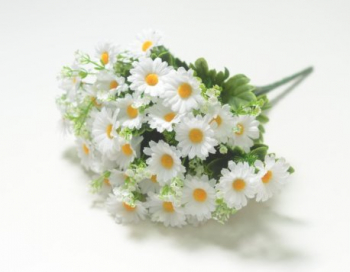 Искусственные цветы, Ветка в букете ромашка 18 веток (1010237) белый