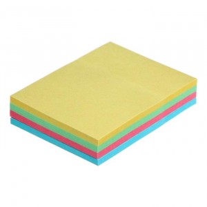 Блок с липким краем, 51?38 мм, 100 листов, 4 цвета, пастель