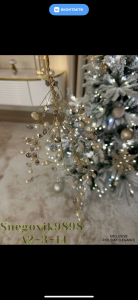 ветки премиальные хрустальные с алмазами, камушками и жемчугами