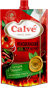 «Calve», кетчуп «Мексиканский» с перцем табаско, 350г