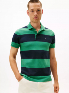 Slim Fit Rugby-Stripe Polo