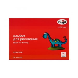 Альбом для рисования А4, 24 листа на скрепке, Гамма 