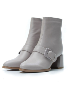 01-PCM347-3 DK. BEIGE Ботинки демисезонные женские (натуральная кожа, байка)