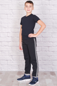 Брюки подростковые, супер-футер (чёрный)