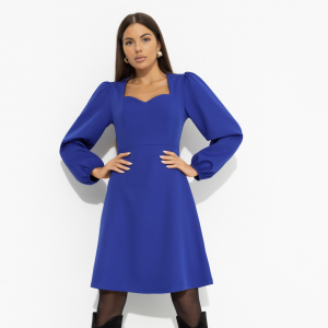 Платье насыщенного синего цвета, Успешный прогрев (new)