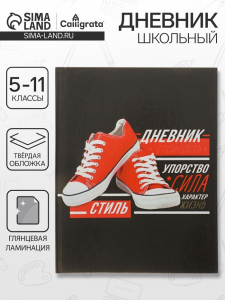 Дневник школьный для 5-11 классов, «Кеды», твёрдая обложка 7БЦ, глянцевая ламинация, 48 листов