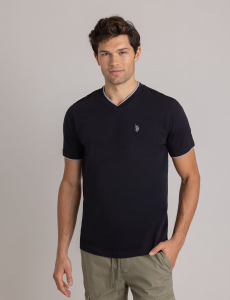 DOUBLE V-NECK T-SHIRT