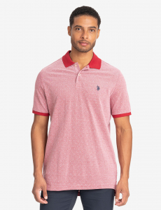JACQUARD BIRDSEYE PIQUE POLO SHIRT