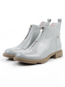 01-M43-9 GRAY/LT. BLUE Ботинки демисезонные женские (натуральная кожа)