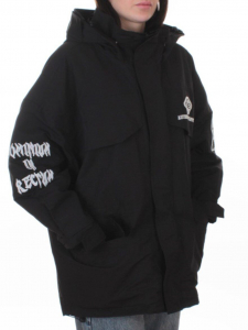 3104 BLACK Куртка демисезонная женская (100 гр. холлофайбер)