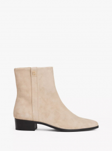 Suede Zip Ankle Boot