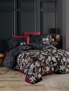 КПБ EFOR SATEN DOUBLE (VILYA V1 BORDO) 160*220 семейный