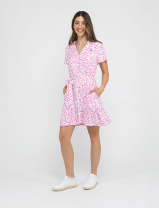 DAISY PRINTED FLOUNCE DRESS