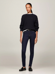 Dark Rinse Mid-Rise Skinny Fit Jean