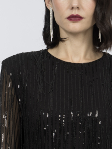 Платье с бахромой из пайеток