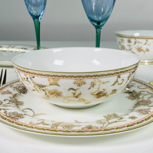 125-113 Набор из 6 салатников 18см. ЗОЛОТОЙ ЦВЕТОК в под.уп.(х6) Костяной фарфор