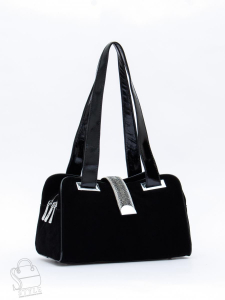 Сумка женская кожаная 91153MSS black  Velina Fabbiano-Safenta