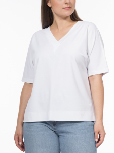 Футболка с V-вырезом и цельнокроеным рукавом