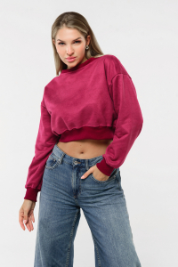 Свитшот 3 оверсайз короткий