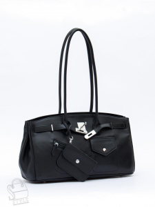 Сумка женская кожаная 6136Q black Polina&Eiterou  в Новосибирске