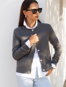 Кардиган из пряжи с кашемиром