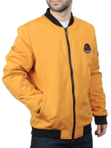 EM25056-2 YELLOW Куртка-бомбер мужская демисезонная (100 гр. синтепон)
