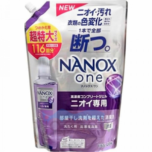 Lion Nanox One for Smells Концентрированное жидкое средство для стирки белья, с повышенным дезодорирующим и антибактериальным эффектом, мягкая упаковка, 1160 гр