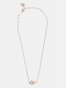 rose gold-tone interlocking hearts necklace