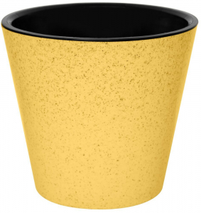 Горшок для цветов «Pepper» D230 мм, 5 л с дренажной вставкой, желтый