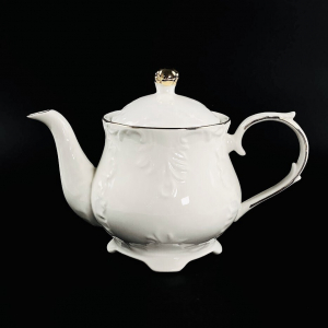 305-140 Чайник заварочный 1л АВРОРА ЗОЛОТО в под.уп.(х16)Фарфор