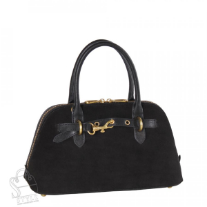 Сумка женская кожаная 6126QAA black Polina&Eiterou