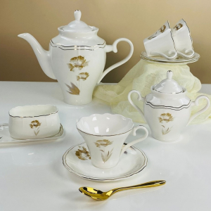 145-646 Чайный сервиз 18пр. КАМИЛЛА в под.уп.(х2)Костяной фарфор