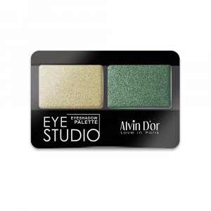 Тени для век двойные EYE STUDIO Alvin D`or многоцветный 14 светло-оливковый