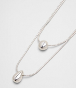 Layered Metal Pendant Necklace