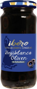 Черные резанные оливки Ibero Hojiblanca  230 г