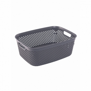 Корзина DIAMOND тёмно-серая 28.5х21х11см с ручками